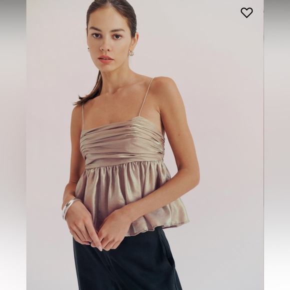 REFORMATION cosima top in champagne - Picture 4 of 5